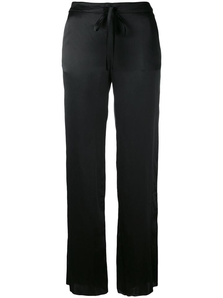 Marques'almeida - Straight Leg Trousers - Women - Silk - S, Black, Silk