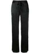 Marques'almeida - Straight Leg Trousers - Women - Silk - S, Black, Silk