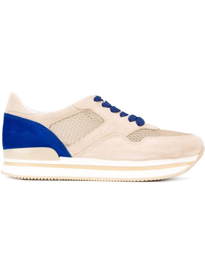 Hogan H222 Sneakers, Women's, Size: 35.5, Nude/neutrals, Suede/leather/rubber/nylon