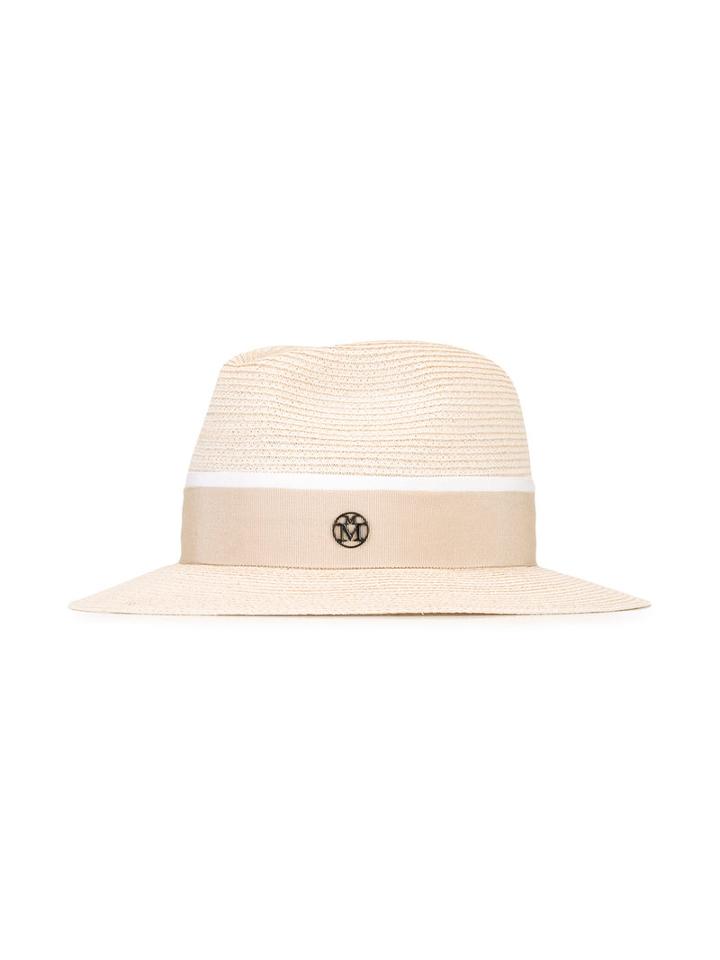 Maison Michel Henrietta Hat, Women's, Size: Medium, Nude/neutrals, Cotton/straw