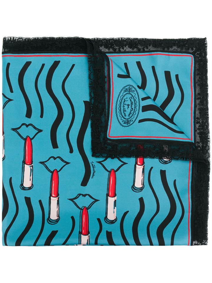 Valentino Lipstick Scarf - Blue