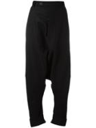 Pal Offner Drop-crotch Trousers, Women's, Size: 3, Black, Cotton/polyamide/wool