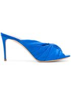 Casadei Satin Hill Mules - Blue