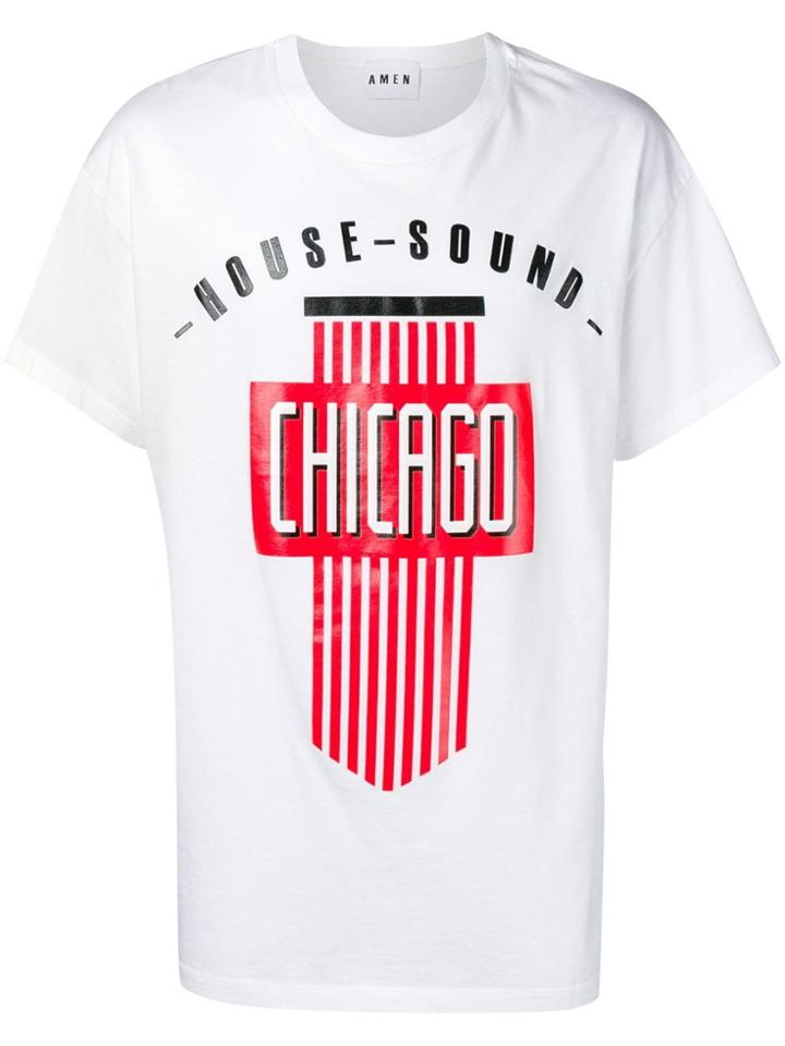 Amen Chicago Print T-shirt - White