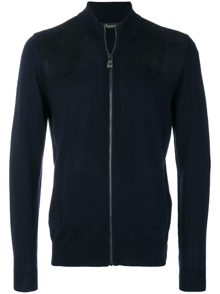 Billionaire Casual Zipped Cardigan - Blue