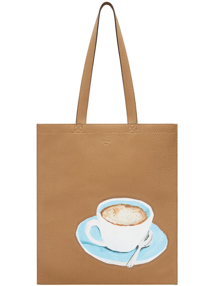 Fendi Logo Printed Tote - Brown
