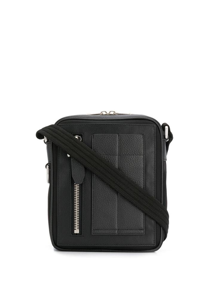 Neil Barrett Zip-up Pebbled Shoulder Bag - Black