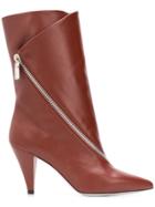 Givenchy Zipped Flap Boots - Brown