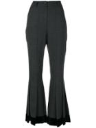 Dolce & Gabbana Flared Pleated Trousers - Grey