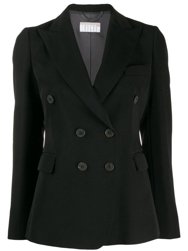 Kiltie Double-breasted Blazer - Black