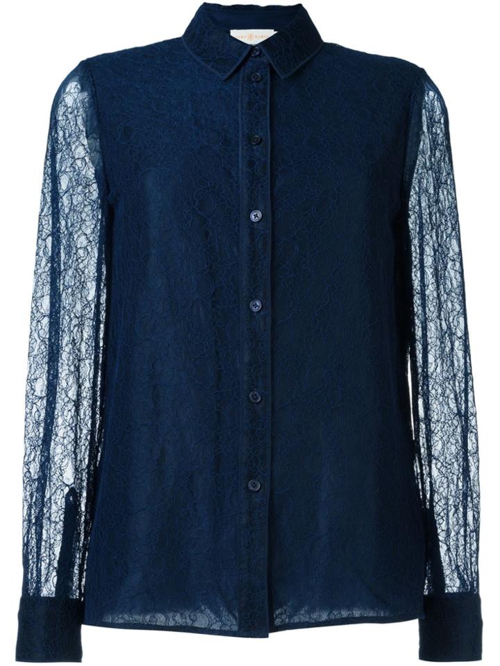 Tory Burch Lace Shirt - Blue