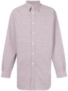 Raf Simons Gingham Hem Detail Shirt - White