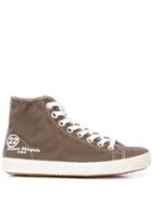 Maison Margiela Tabi Toe Hi-top Sneakers - Brown