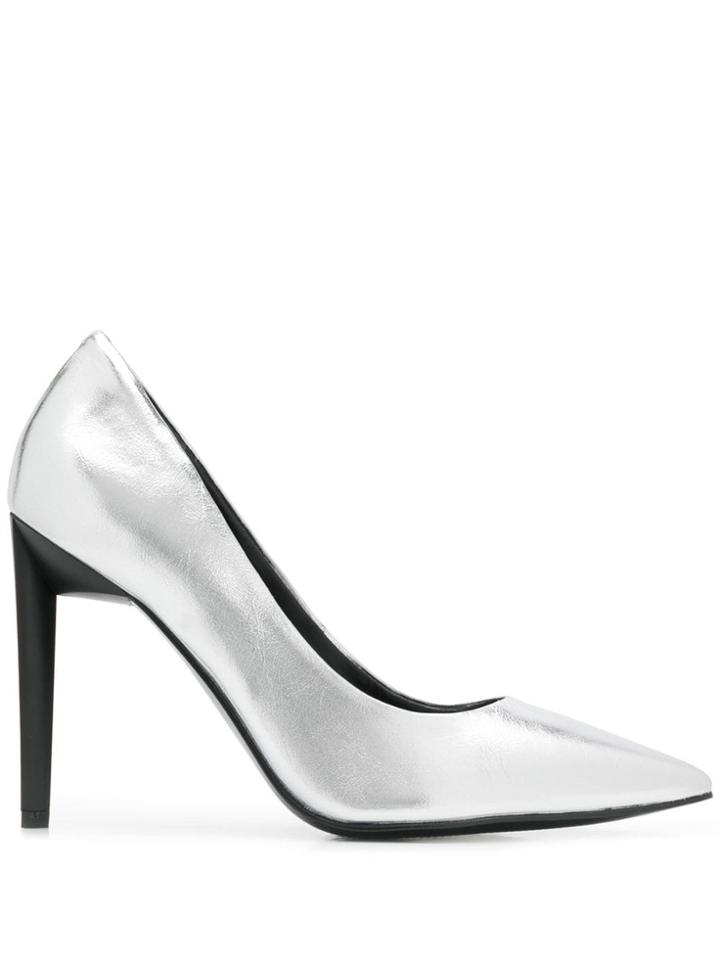 Kendall+kylie Metallic Silver Pumps