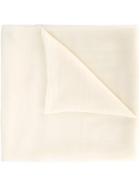 Salvatore Ferragamo Embroidered Logo Scarf - Nude & Neutrals
