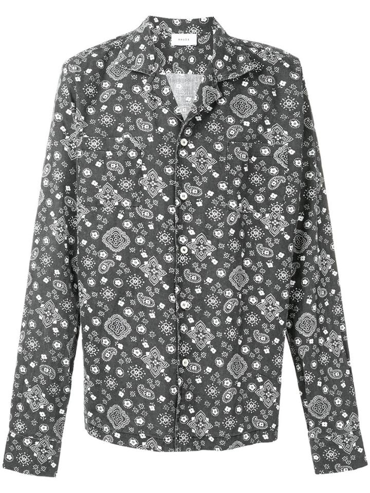 Rhude Paisley Print Overshirt - Black