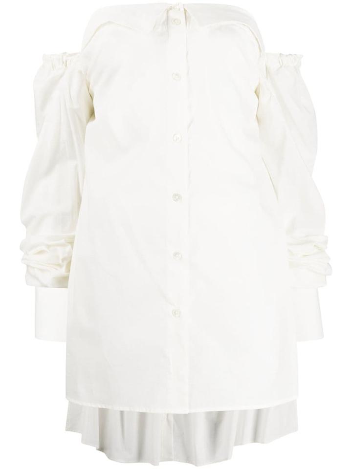 Ann Demeulemeester Strapless Long-sleeve Top - White
