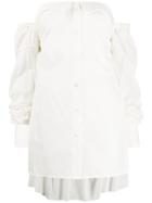 Ann Demeulemeester Strapless Long-sleeve Top - White