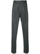 Officine Generale Marcel Flannel Straight Trousers - Grey