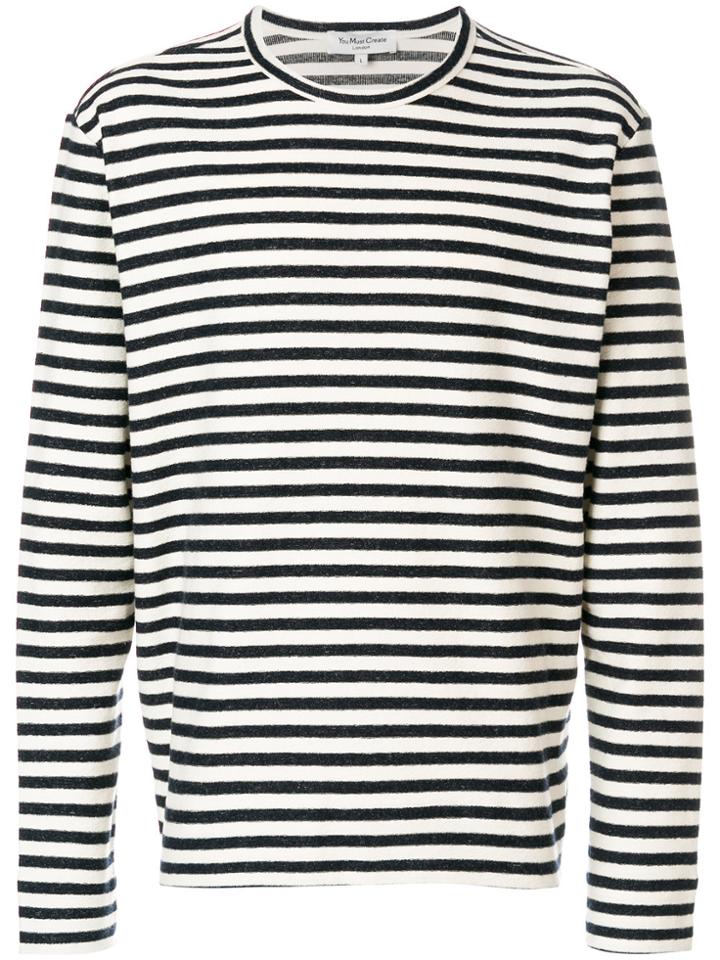 Ymc Striped Long Sleeve T-shirt - Blue