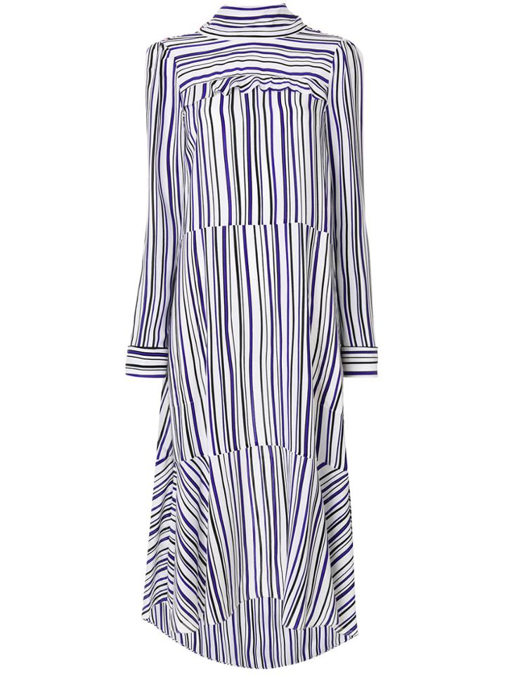 Dorothee Schumacher Long Sleeved Striped Dress - Multicolour