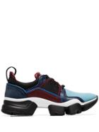 Givenchy Multicoloured Jaw Leather And Suede Low Top Sneakers - Blue