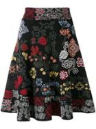Alexander Mcqueen Patterned A-line Skirt - Black