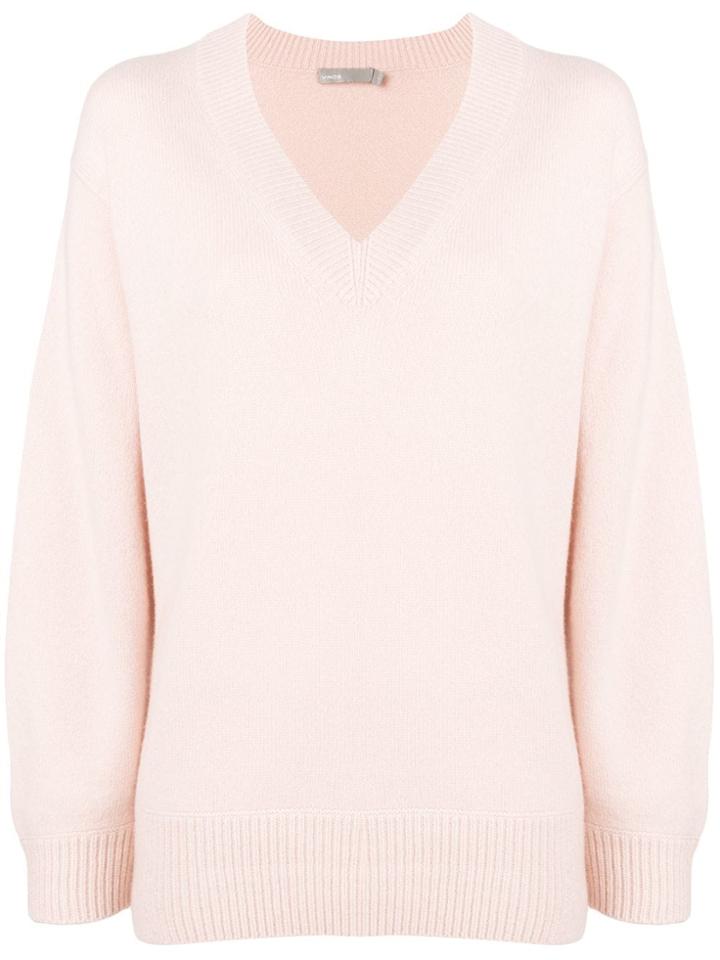 Vince V-neck Boxy Sweater - Pink