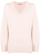 Vince V-neck Boxy Sweater - Pink