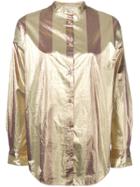 Forte Forte Chic Iridescent Striped Shirt - Gold
