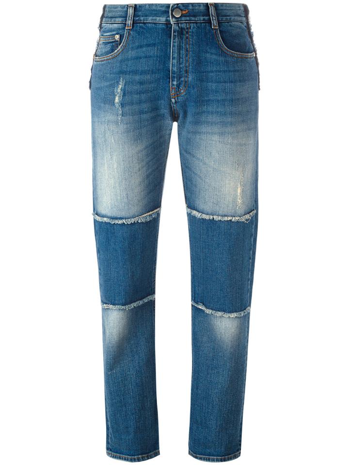 Stella Mccartney Panelled Boyfriend Jeans - Blue