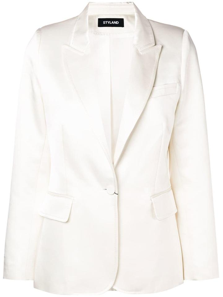 Styland Single-breasted Blazer - White