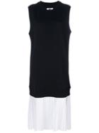 Mm6 Maison Margiela - Sleeveless Sweatshirt Dress - Women - Cotton - M, Black, Cotton