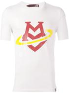 Love Moschino Logo Print T-shirt, Men's, Size: Small, White, Cotton/spandex/elastane