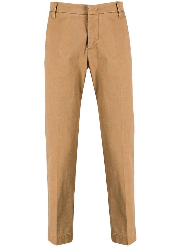Entre Amis Tailored Chino Trousers - Brown