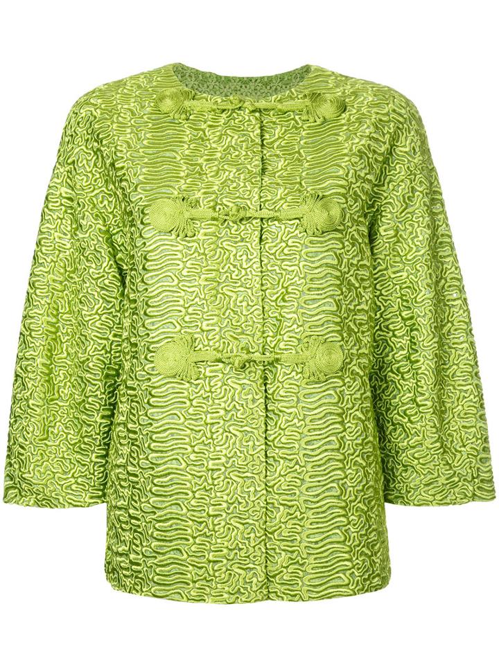Ermanno Scervino - Oversized Jacket - Women - Polyamide/polyester - 44, Women's, Green, Polyamide/polyester