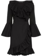 Etro Ruffle Detail Cotton Wrap Dress - Black