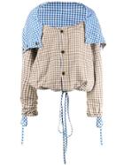 Ports 1961 Gingham Print Bomber Jacket - Blue