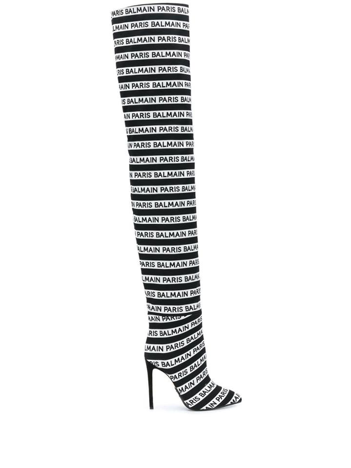 Balmain Janis Thigh-high Boots - Black