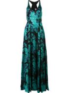 Badgley Mischka Long Jacquard Dress