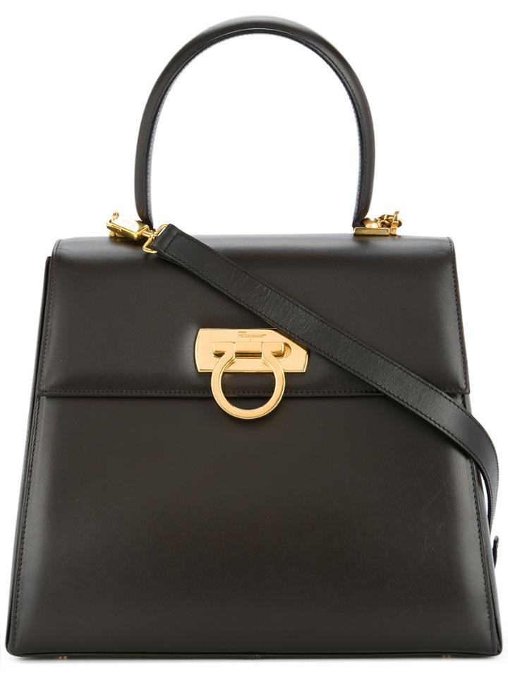 Salvatore Ferragamo Vintage Gancini 2way Tote - Brown