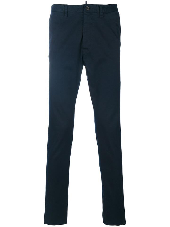 Dsquared2 - Slim-fit Trousers - Men - Cotton/spandex/elastane - 48, Blue, Cotton/spandex/elastane