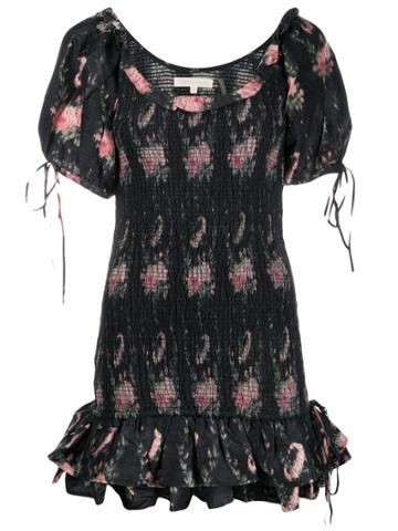 Love Shack Fancy Violet Silk Dress - Blue