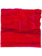 Faliero Sarti Distressed Oversized Scarf - Red
