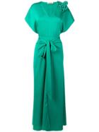 Nina Ricci Flared Appliqué Dress - Green