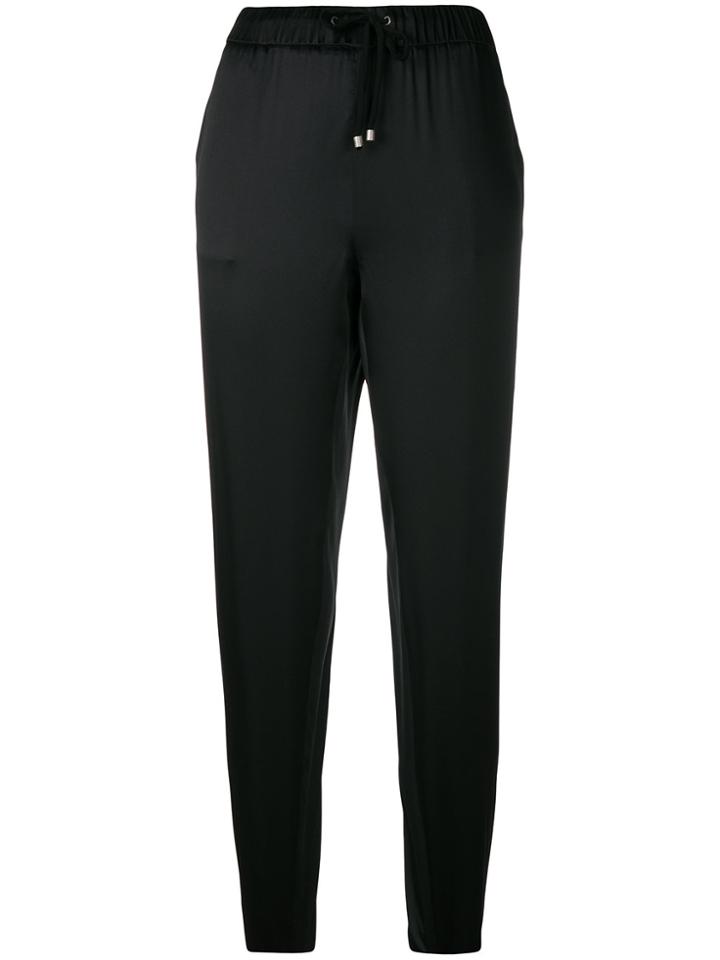 Fabiana Filippi Tapered Silk Trousers - Black