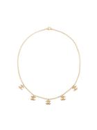 Chanel Vintage 1990s Gold-plated Logo Charm Necklace