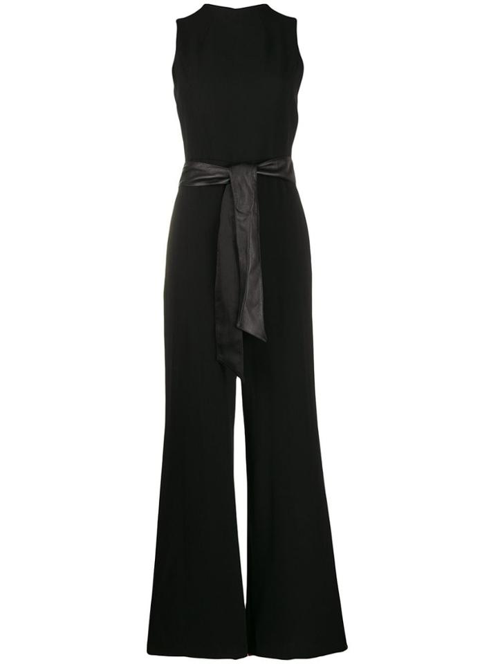 Alice+olivia Lucca Belted Jumpsuit - Black