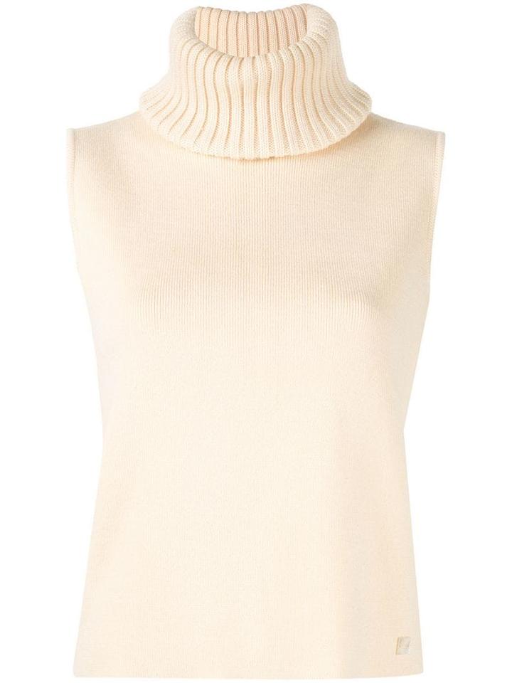 Chanel Pre-owned Knitted Sleeveless Top - Neutrals