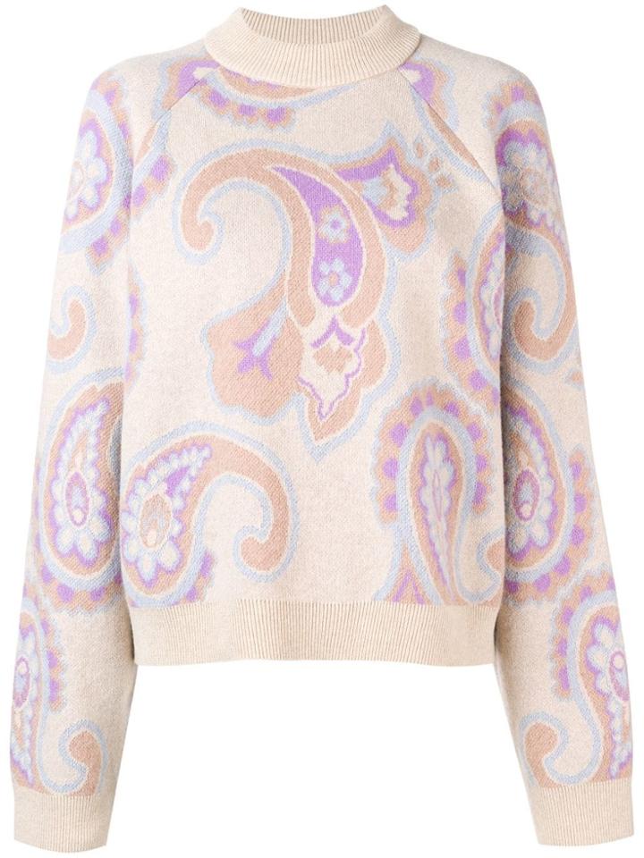 Nanushka Paisley Intarsia Sweater - Neutrals
